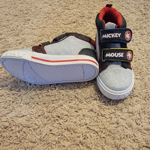 Disney Mickey Mouse Toddler Boys Shoes SNEAKERS High Tops - Picture 2 of 6